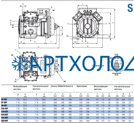 Компрессор S15-56Y (R-404A, R-507, R-134a, R-407C LBP) Frascold Компрессор S15-56Y (R-404A, R-507, R-134a, R-407C LBP) Frascold