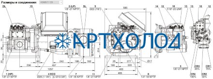 Винтовой компрессор HSN5343-20Y (LBP/MBP) Bitzer
