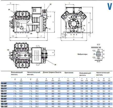 Компрессор V32-93Y (R-404A, R-507, R-134a, R-407C MBP) Frascold Компрессор V32-93Y (R-404A, R-507, R-134a, R-407C MBP) Frascold