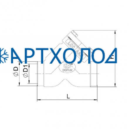 Обратный клапан CVD-HS DN20 63 бар, прямоточный Dofun Обратный клапан CVD-HS DN20 63 бар, прямоточный Dofun