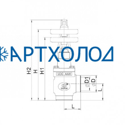 Обратно-запорный клапан SCV-A DN125 угловой (комплектация с защитным алюминиевым колпачком) Dofun Обратно-запорный клапан SCV-A DN125 угловой (комплектация с защитным алюминиевым колпачком) Dofun