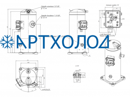 Компрессор спиральный RCM66E4LB7CA (141R8625) Ридан Компрессор спиральный RCM66E4LB7CA (141R8625) Ридан